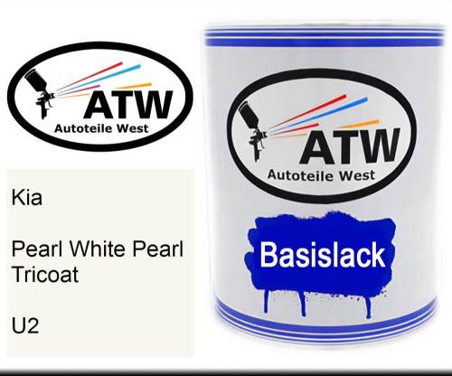 Kia, Pearl White Pearl Tricoat, U2: 1L Lackdose, von ATW Autoteile West.